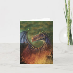 to the rescue! fantasy dragon notecard