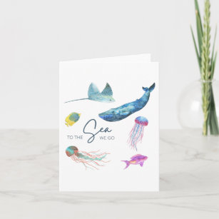 To The Sea We Go Folded Greeting Card