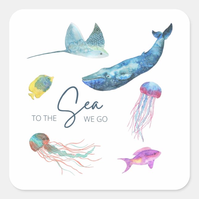 To The Sea We Go Stickers  (Front)