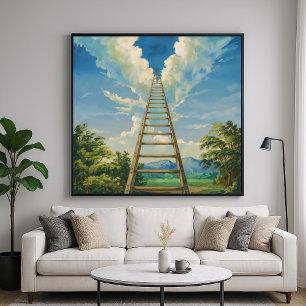 To the Skies - Surreal illustration Style Art Poster