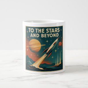 "To The Stars And Beyond" Vintage Space Travel  Large Coffee Mug