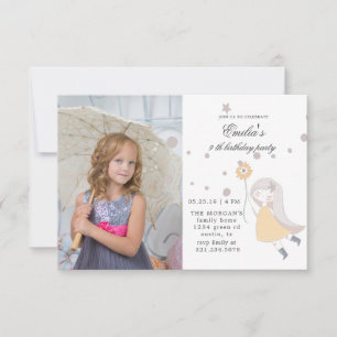 To the Stars Photo Birthday Party Card