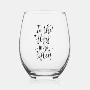 To the Stars Stemless Wine Glass