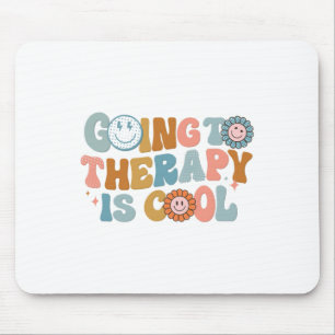 To The Therapy Is Cool Retro Feminist  Mouse Mat