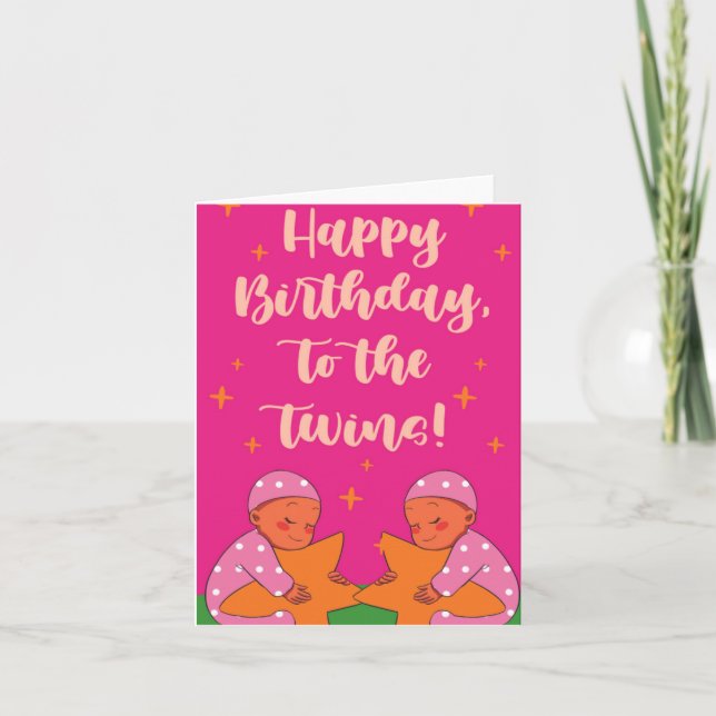 To The Twins Heartfelt Birthday Card (Front)