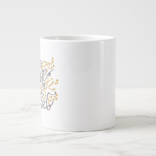 to the world mug, right handed  large coffee mug