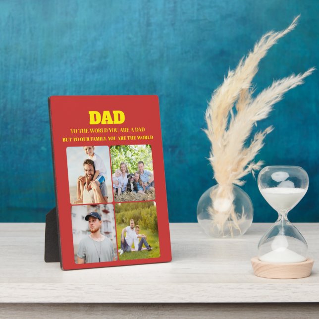  “To the World You Are a Dad” Quote Tee Plaque (Side)