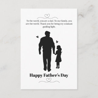 To The World You Are A Dad Silhouette Card