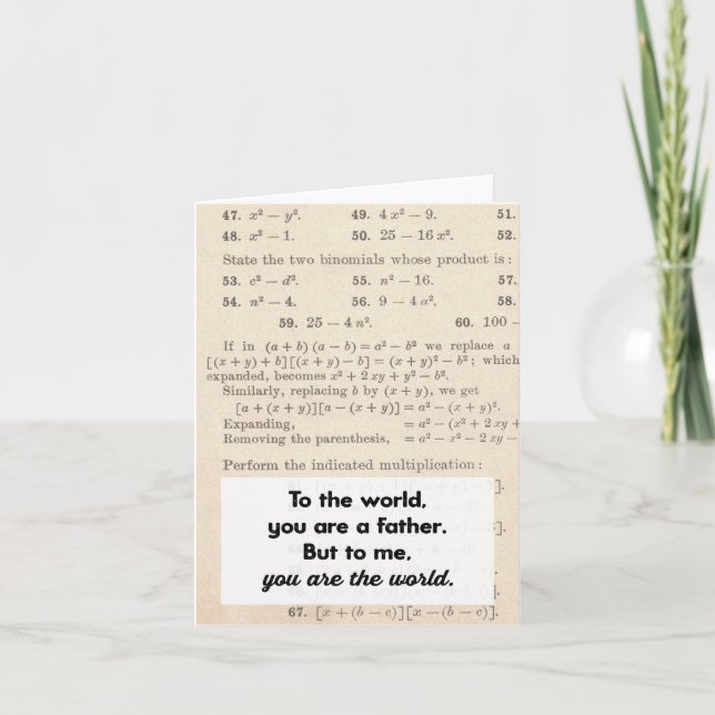 To the World You Are a Father Greeting Card (Front)