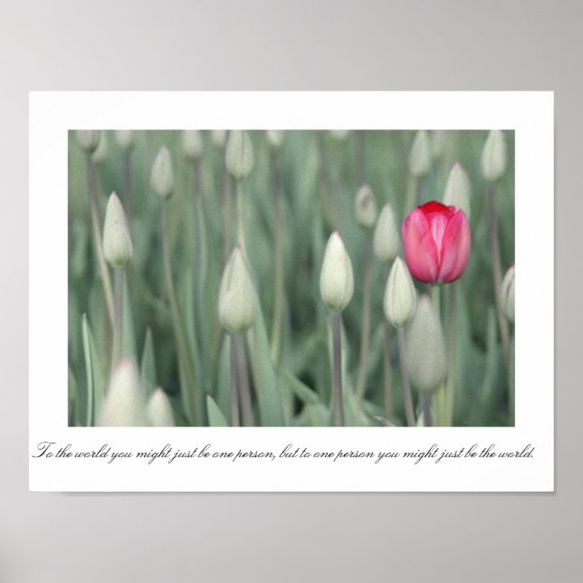 To the world you might just be one person, poster (Front)