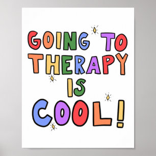 To Therapy Is Cool Mental Health School Psychologi Poster