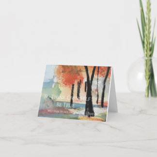 To Thine Own Self Be True Thank You Card