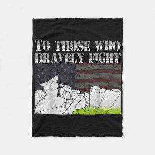 To Those Who Bravely Fight Usa Flag Memorial Day Fleece Blanket