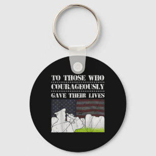 To Those Who Courageously Gave Their Lives Memoria Key Ring