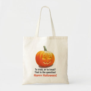 To Trick or toTreat? Halloween Jack o'Lantern Adul Tote Bag