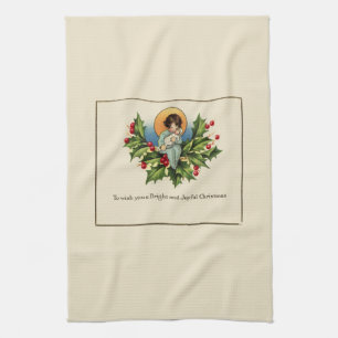 To Wish You a Bright and Joyful Christmas Tea Towel