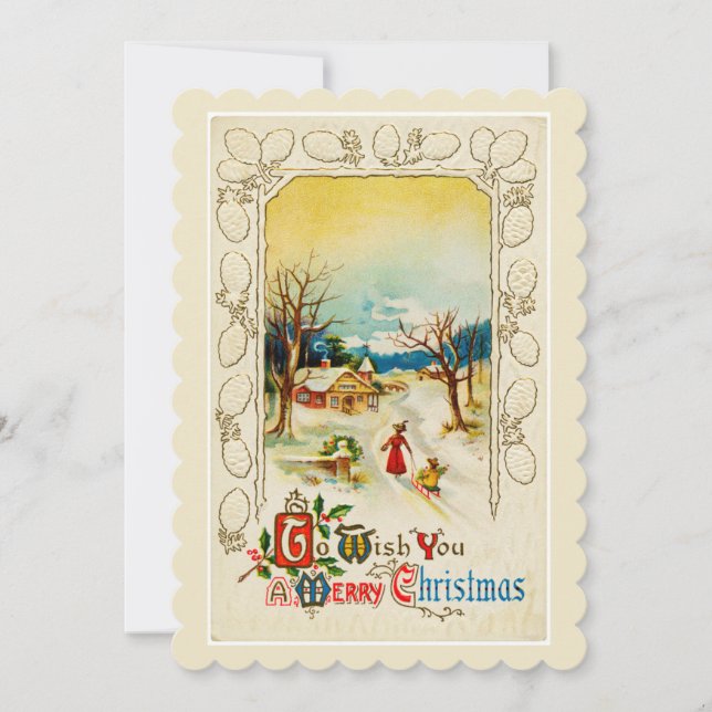 To Wish You A Merry Christmas Invitation (Front)