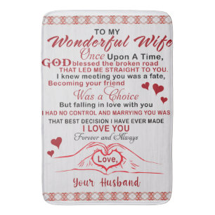 To Wonderful Wife I Knew Meeting You Was A Fate Bath Mat