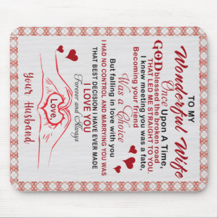 To Wonderful Wife I Knew Meeting You Was A Fate Mouse Mat