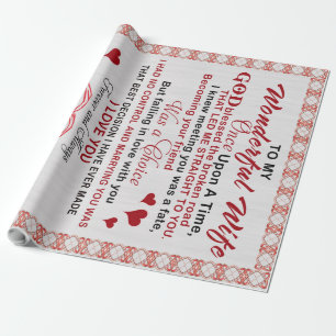 To Wonderful Wife I Knew Meeting You Was A Fate Wrapping Paper