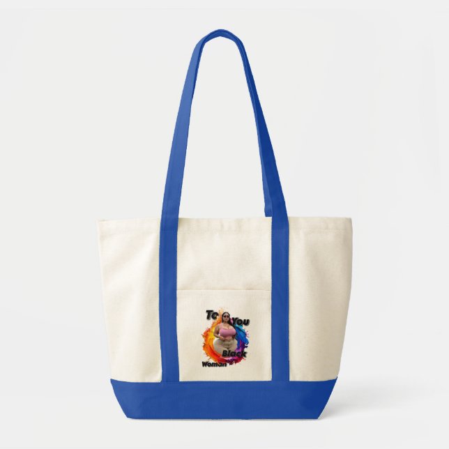 To You Black Woman Tote Bag (Front)