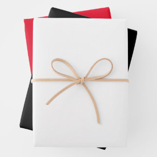 To Your Name Modern Handwriting White Black Red Wrapping Paper Sheet