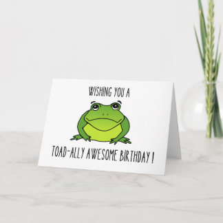 Toad-ally Awesome Birthday! Cute Card (Horizontal)
