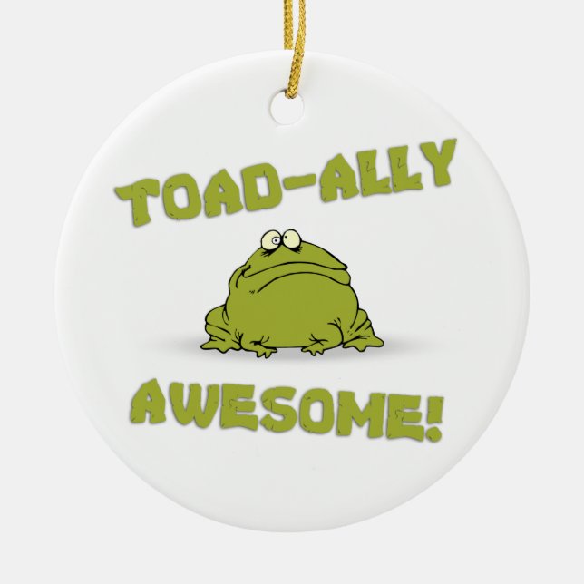 Toad-ally Awesome Ceramic Tree Decoration (Front)