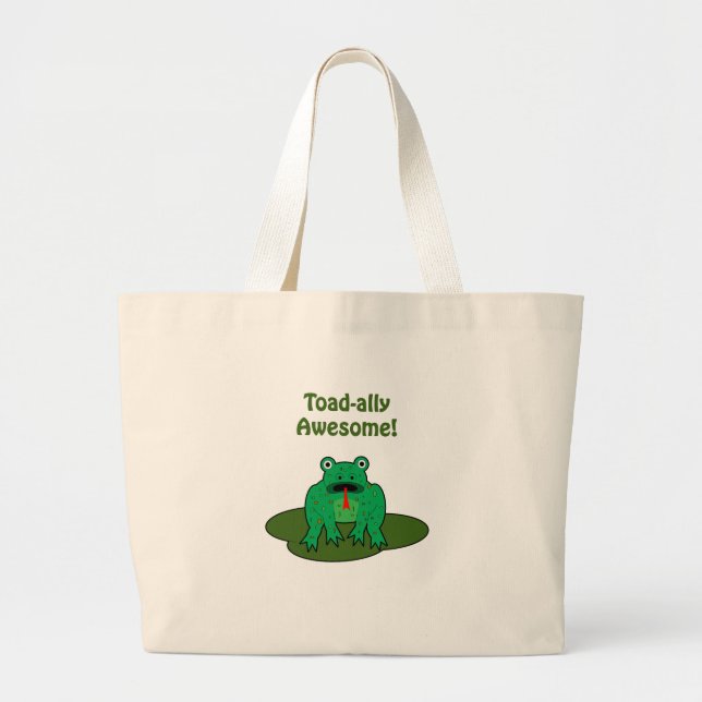Toad-ally Awesome Large Tote Bag (Front)