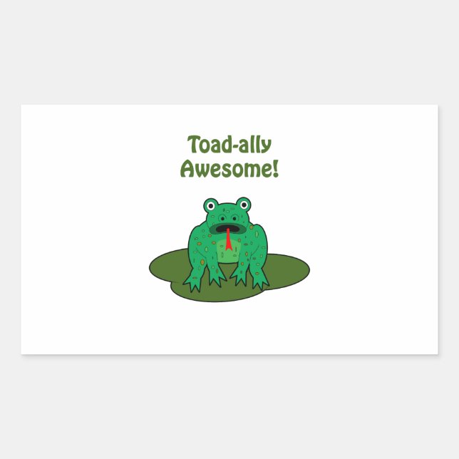 Toad-ally Awesome Rectangular Sticker (Front)