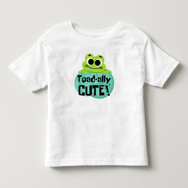 Toad-ally Cute Frog Toddler T-Shirt (Front)