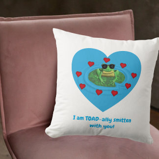 Toad-ally smitten with you cushion