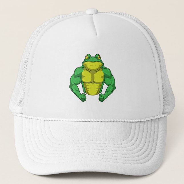 Toad as Bodybuilder with big Muscles Trucker Hat (Front)