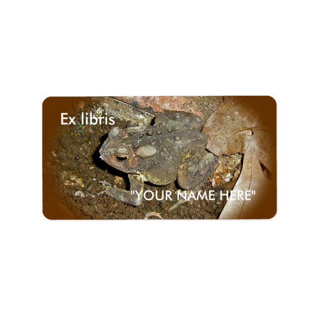 Toad Coordinating Items Ex libris Stickers (Front)