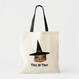 Toad Face Witch Hat Halloween Funny Tote Bag