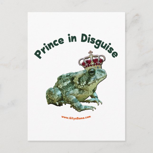 Toad Frog Prince in Disguise Postcard (Front)