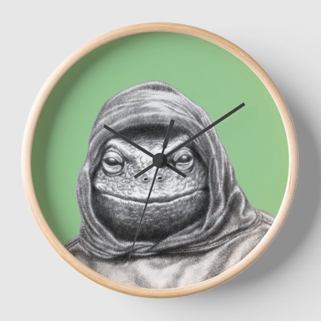 Toad in Hoodie (Moegi) Clock (Front)