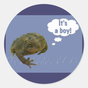 Toad It's a boy! New Baby Stickers