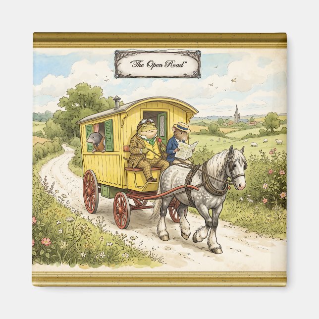 Toad Mole and Ratty on the Open Road Magnet (Front)