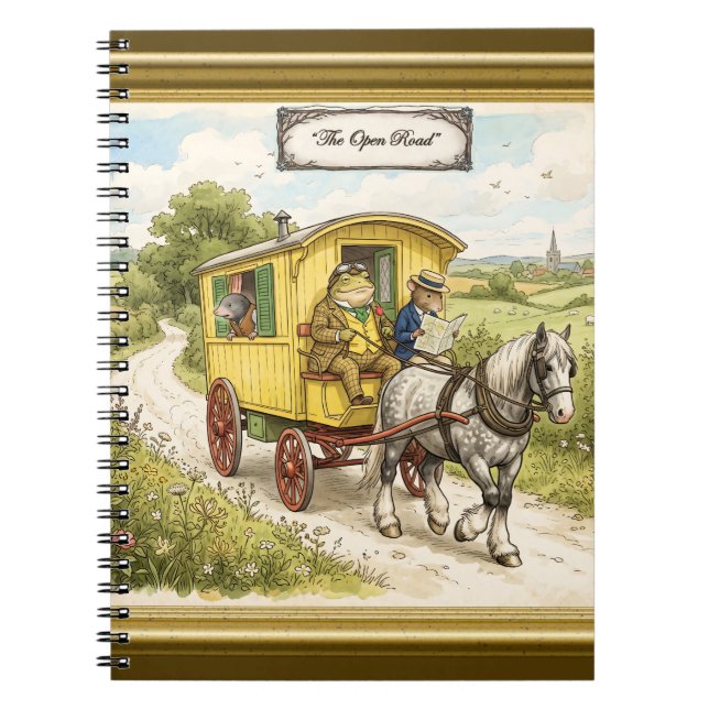 Toad Mole and Ratty on the Open Road Notebook (Front)