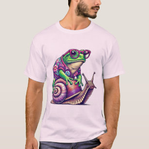 Toad Riding Snail T-Shirt Design 