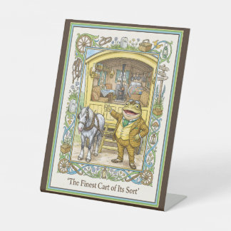 Toad Showing Off the inside of the Yellow Caravan Pedestal Sign