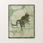 Toad Swinning in the Water Jigsaw Puzzle<br><div class="desc">Vision Studio is using the giclée (French for “to spray”) technique in this art piece. It makes it unique and the different shades of green emphasise the peacefulness on this image. Choose this piece of artwork for your next Zazzle product.</div>