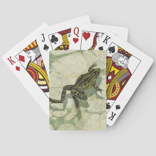 Toad Swinning in the Water Playing Cards (Back)