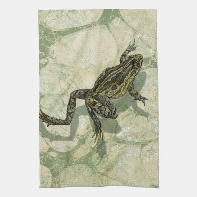 Toad Swinning in the Water Tea Towel (Vertical)
