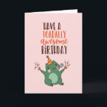 Toadally Awesome Cute Frog Pun Funny Birthday Card<br><div class="desc">Funny and cute birthday card for those who love puns and humour. Perfect way to wish your friends and family happy birthday.  Visit our store for more birthday card collection. You'll find something cool,  humourous and sometimes sarcastic birthday cards for your special someone.</div>
