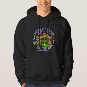 Toadally Cool Colourful floral and frog typography Hoodie