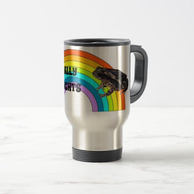 Toadally for gay rights travel mug (Front Right)