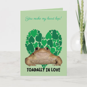 Toadally In Love Frog Lover Valentine Card