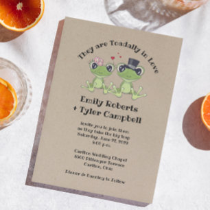 Toadally in Love Frog Wedding Invitation ©